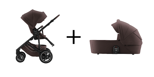 VENNA VENNA klapvogn og VENNA babylift i Teak, del af VENNA ESSENTIAL SET
